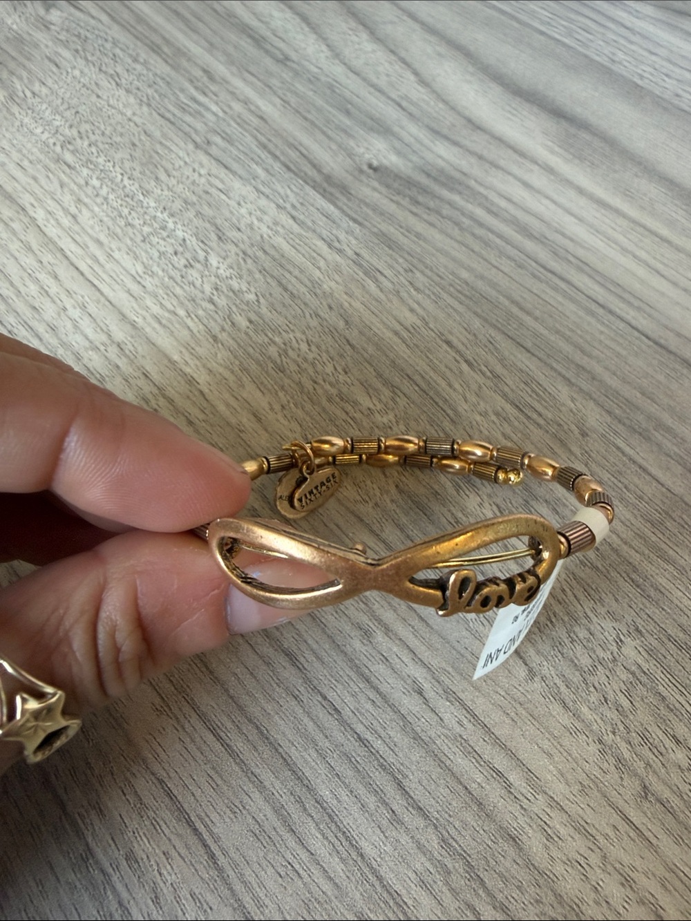Alex and Ani Gold-Tone Infinity 'Love' Bracelet